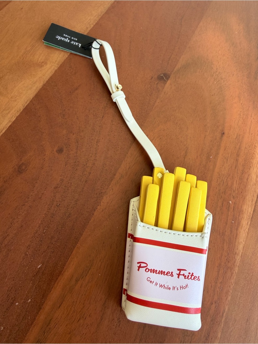 🍟 NWT RARE Kate Spade Pommes Frites Fries Luggage Tag K0586 DISCONTINUED